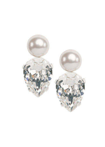 Classic Dublet Pearl Earring - bridal Earrings - Elizabeth Bower
