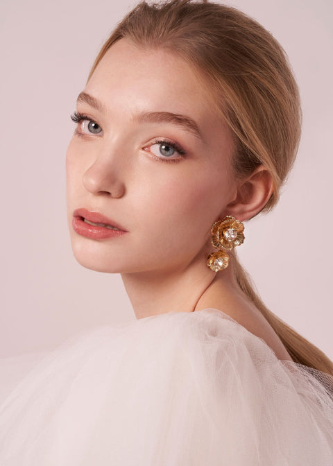 Clematis Crystal Dublet Earring - bridal Earrings - Elizabeth Bower