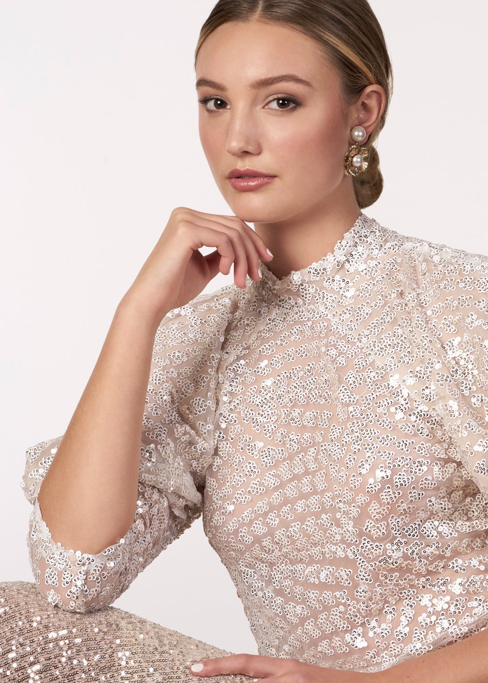 Clematis Pearl StudsEarringsElizabeth Bower