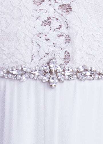 Deco Estate Crystal Accent Belt - bridal Sash - Elizabeth Bower