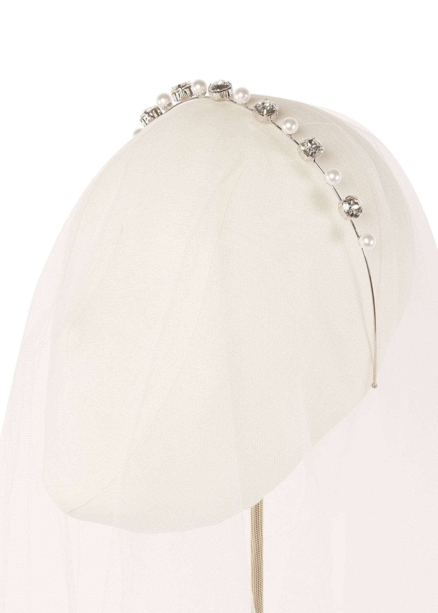 Duet Mini Pearl Crystal Headband - bridal Hairpiece - Elizabeth Bower