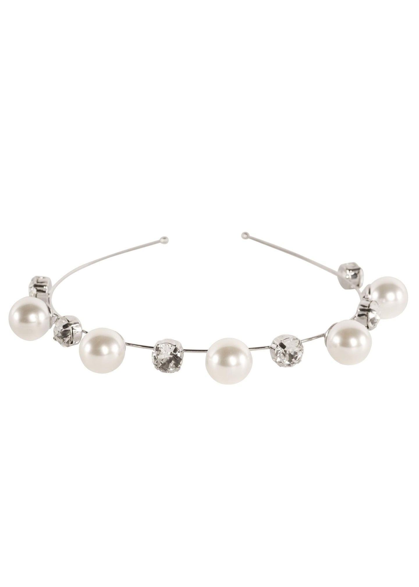Duet Pearl Crystal Headband - bridal Hairpiece - Elizabeth Bower