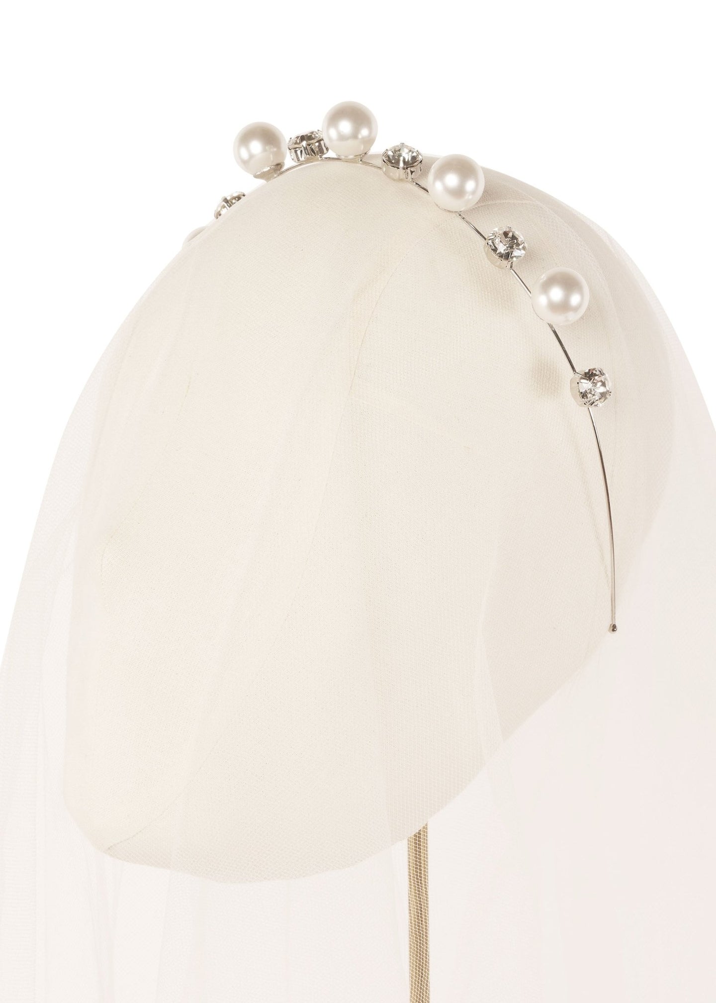 Duet Pearl Crystal Headband - bridal Hairpiece - Elizabeth Bower