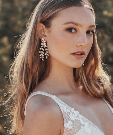 Eden Crystal Chandelier Earrings - bridal Earrings - Elizabeth Bower