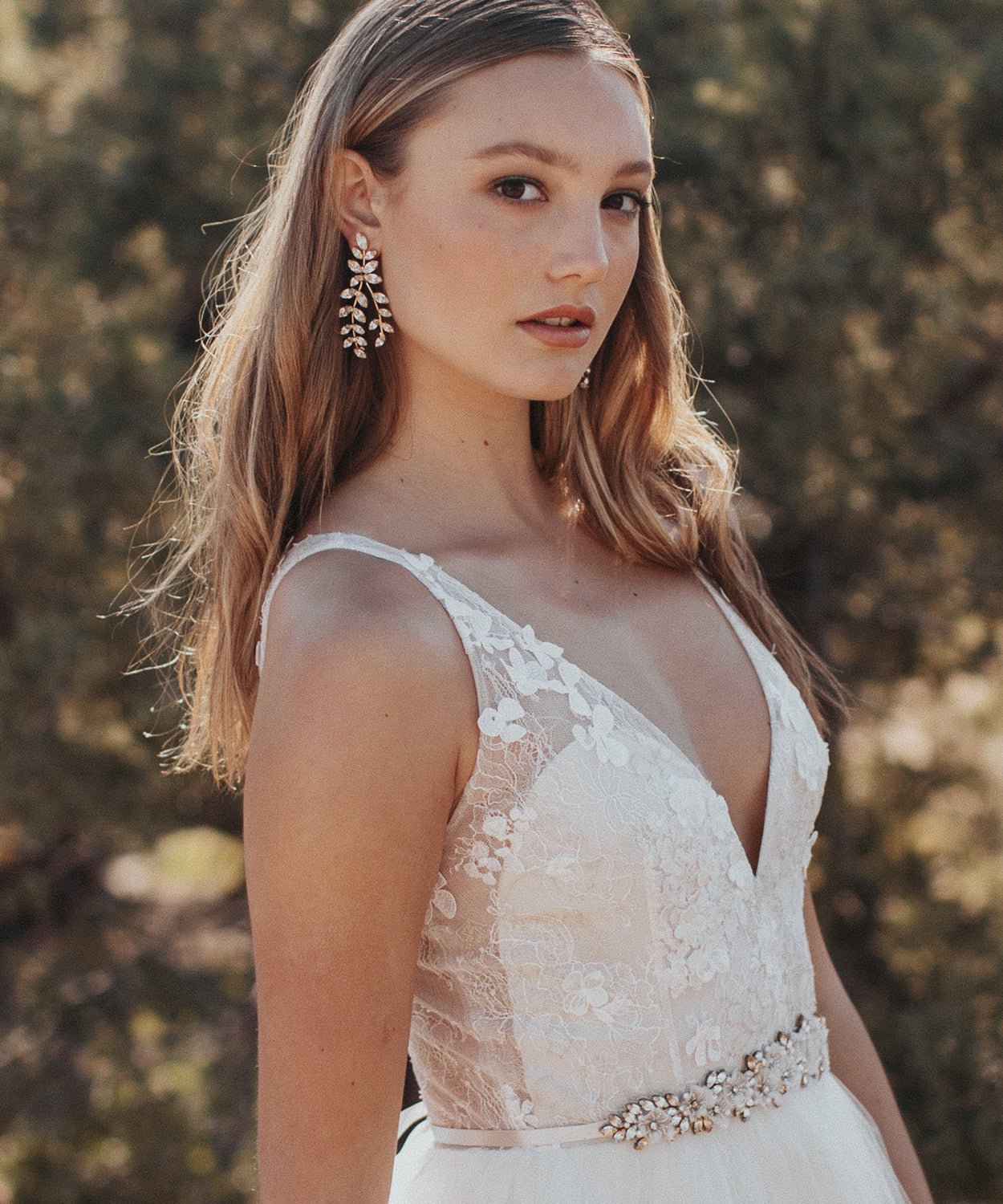 Eden Crystal Chandelier Earrings - bridal Earrings - Elizabeth Bower