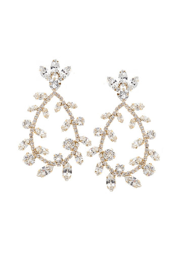 Eden Droplet Crystal Chandelier Earrings - bridal Earrings - Elizabeth Bower