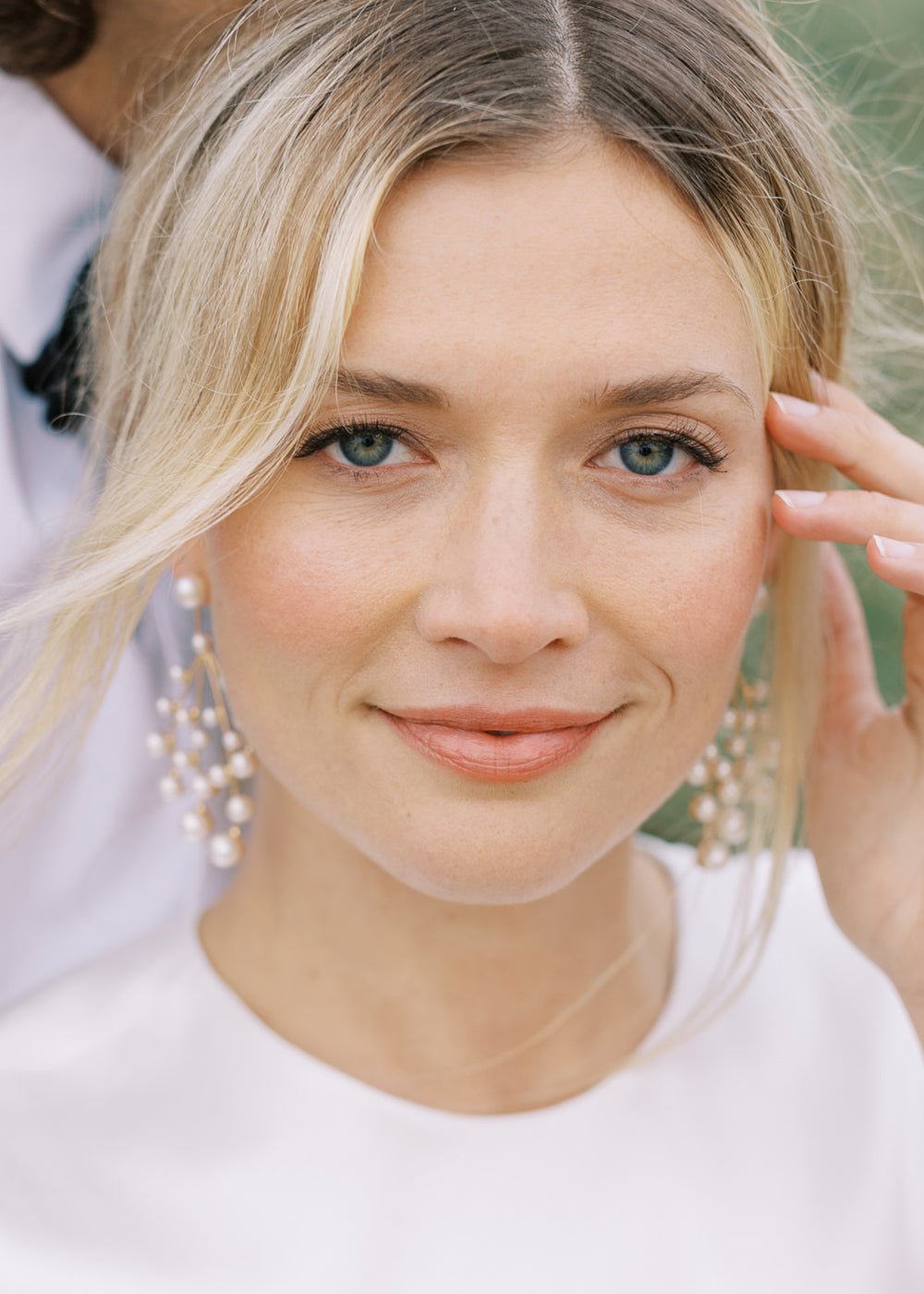 Eden Pearl Chandelier Earrings - bridal Earrings - Elizabeth Bower