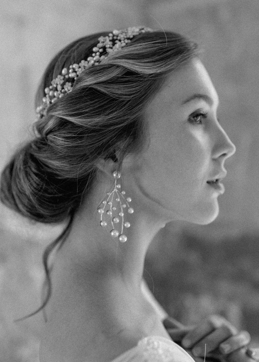 Eden Pearl Chandelier Earrings - bridal Earrings - Elizabeth Bower
