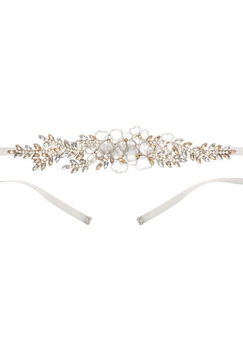 Eden Petal Sash - bridal Sash - Elizabeth Bower
