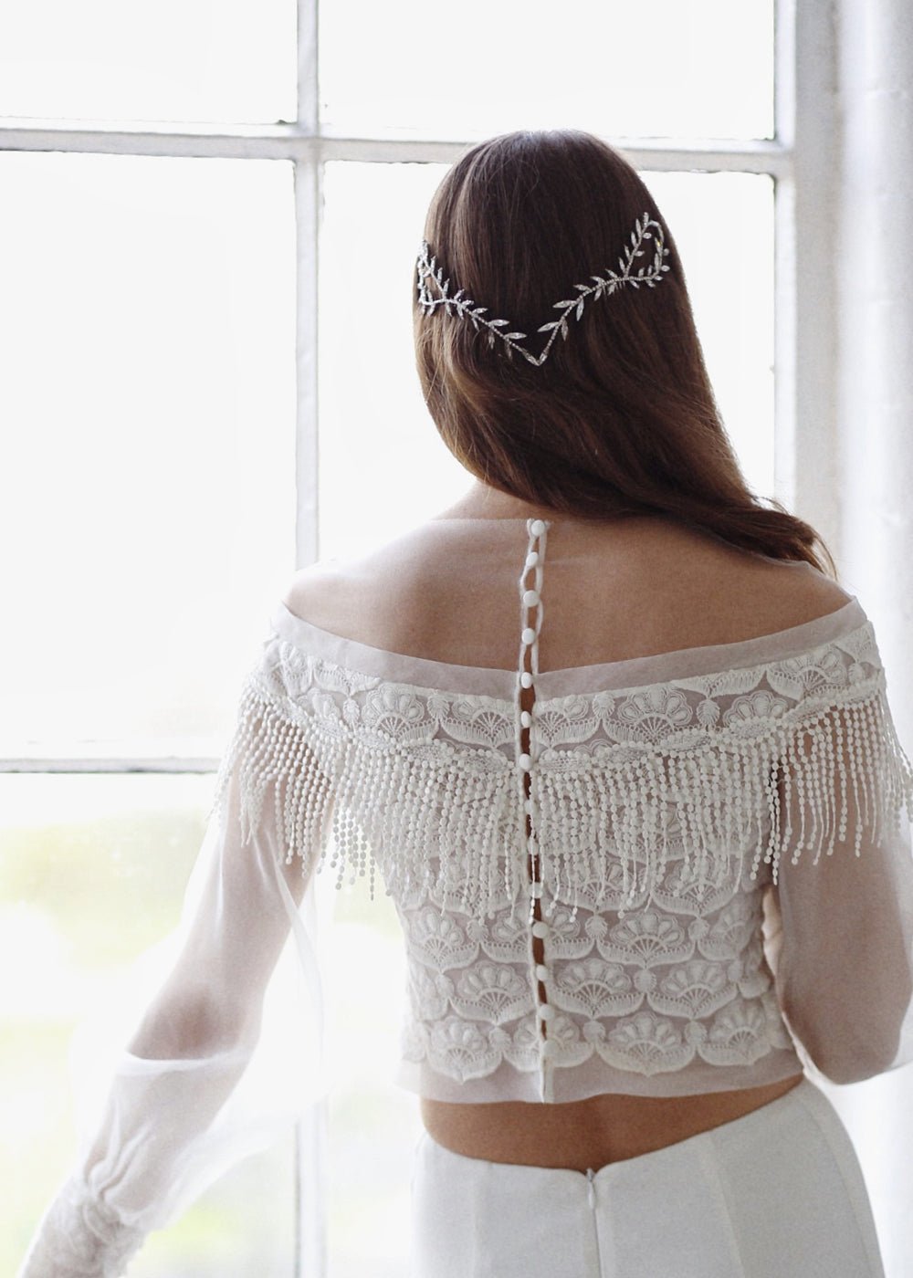 Electra Garland Crystal Comb - bridal hairpieces - Elizabeth Bower