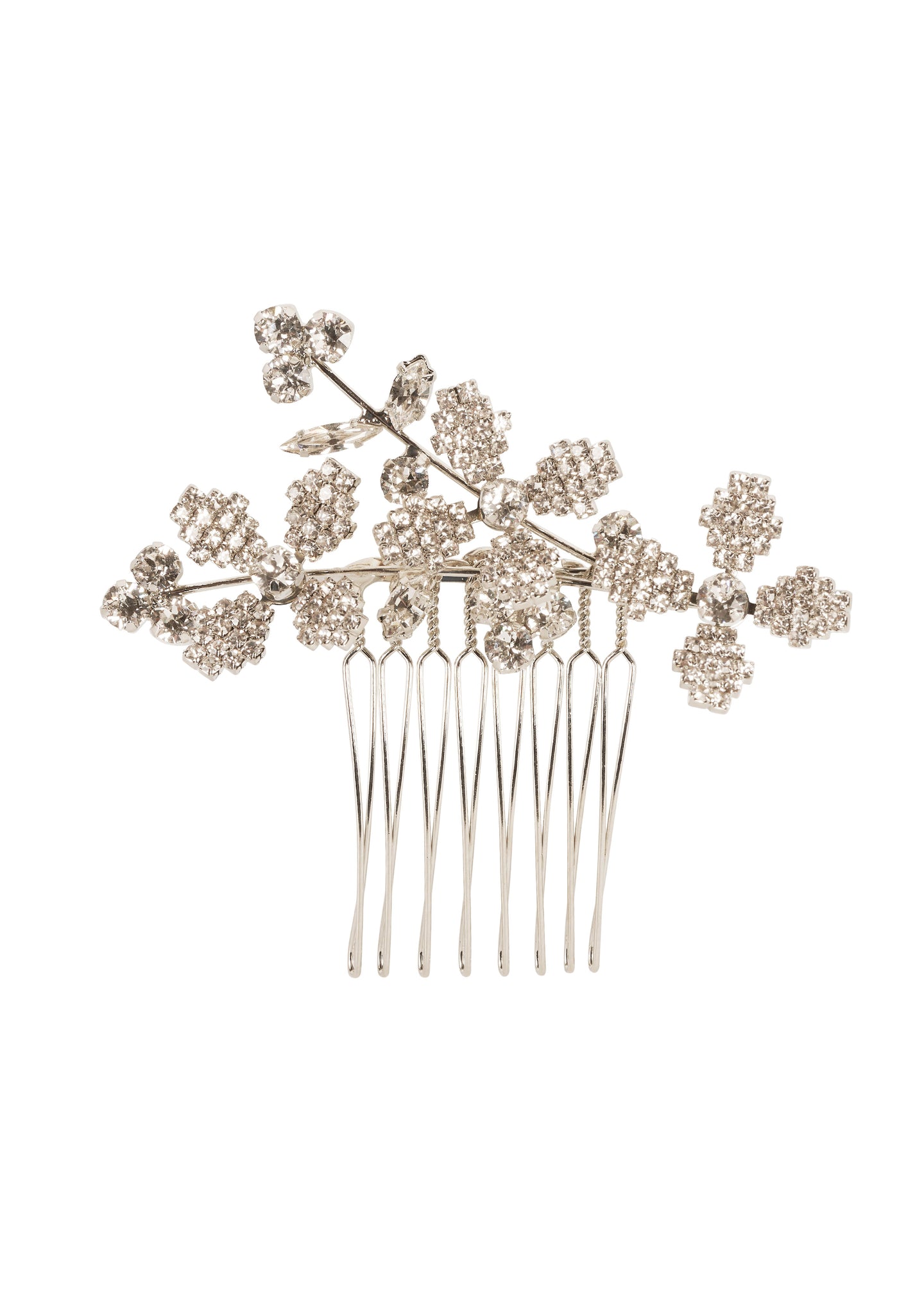 Budding Cascade Mini Crystal Bridal Comb