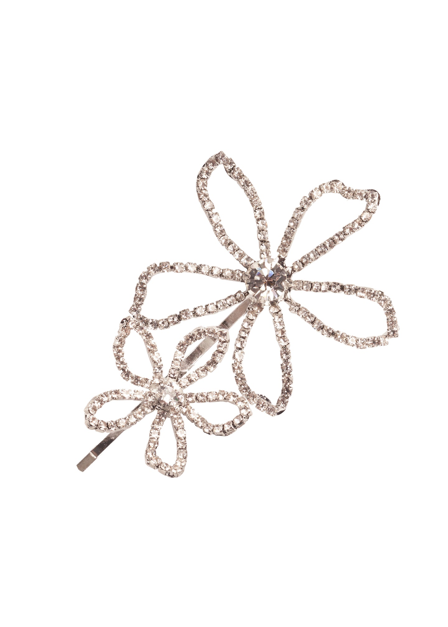 Pavet Dublet Floral Crystal Hairpin