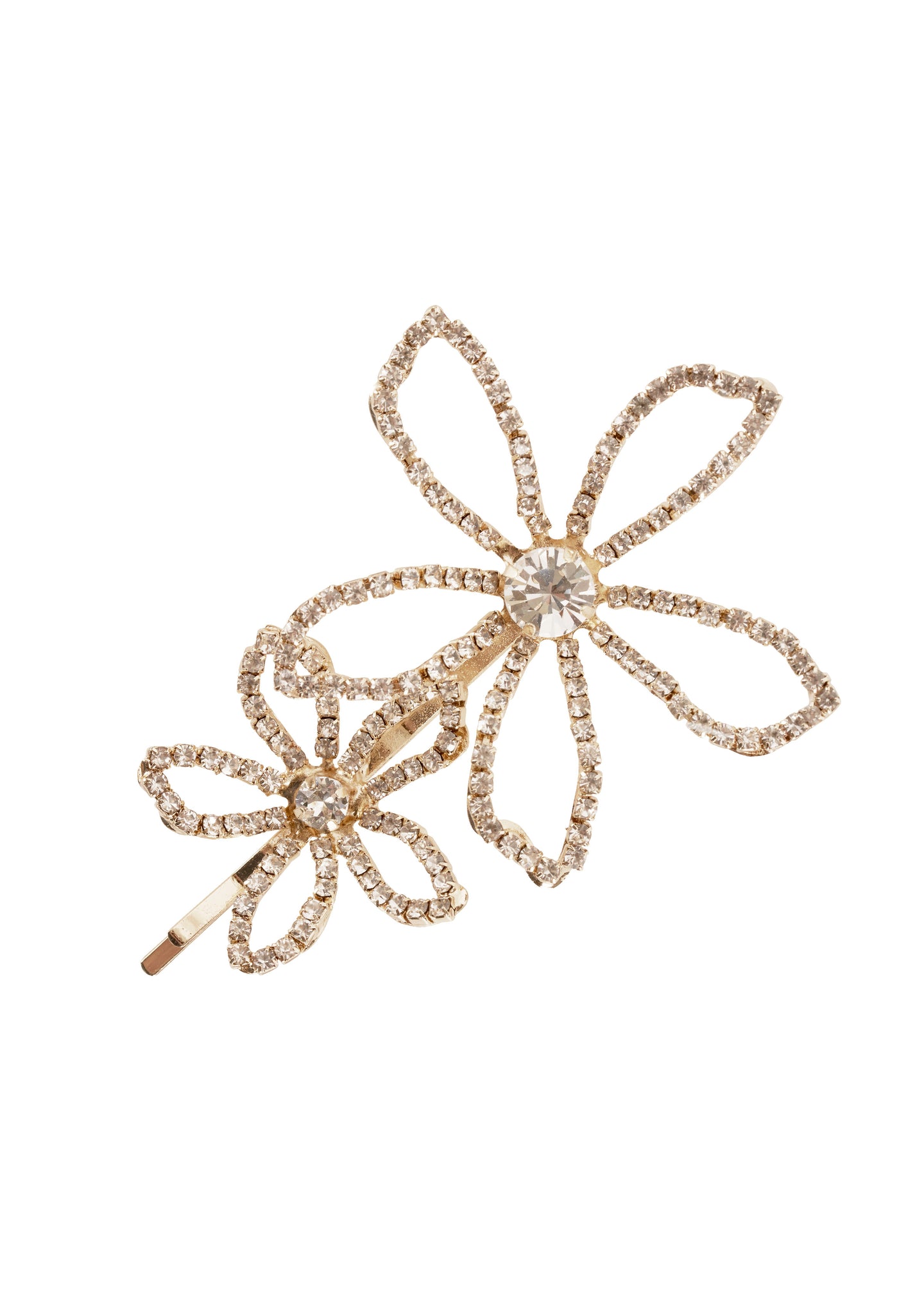 Pavet Dublet Floral Crystal Hairpin