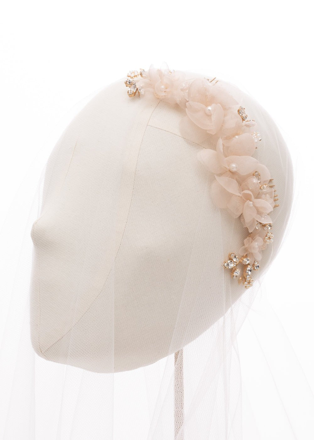 Fabrique Floral Garland Comb - bridal Hairpiece - Elizabeth Bower