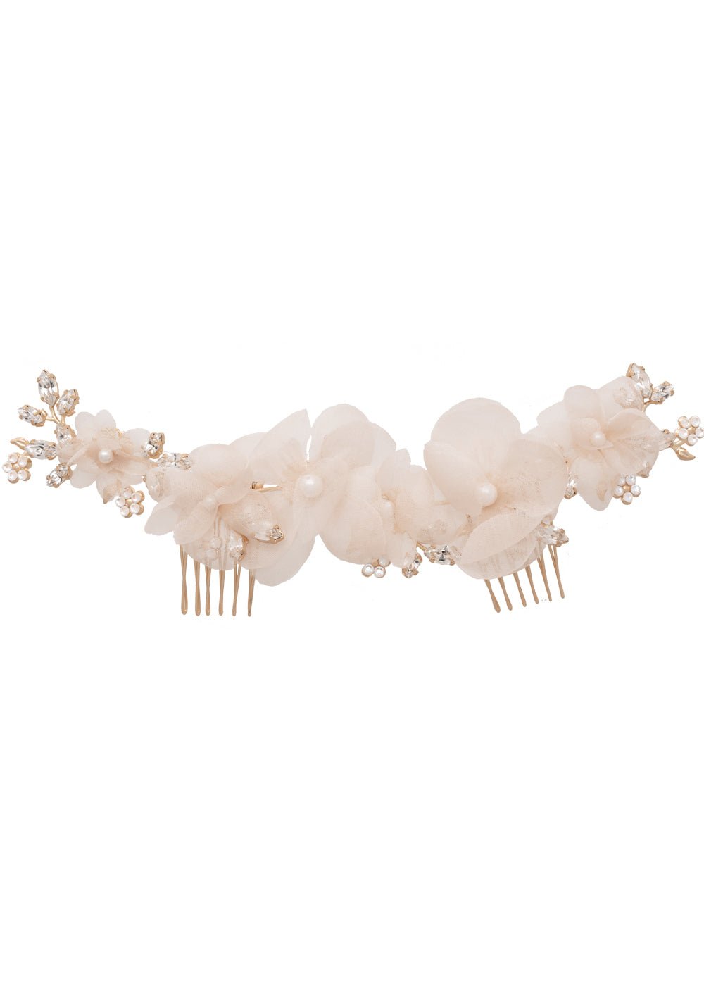 Fabrique Floral Garland Comb - bridal Hairpiece - Elizabeth Bower