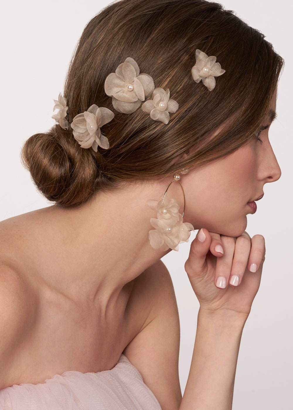 Fabrique Silk Floral HairpinsHairpinsElizabeth Bower