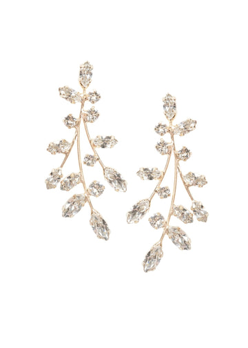 Fleur Crystal Stud Earrings - bridal Earrings - Elizabeth Bower