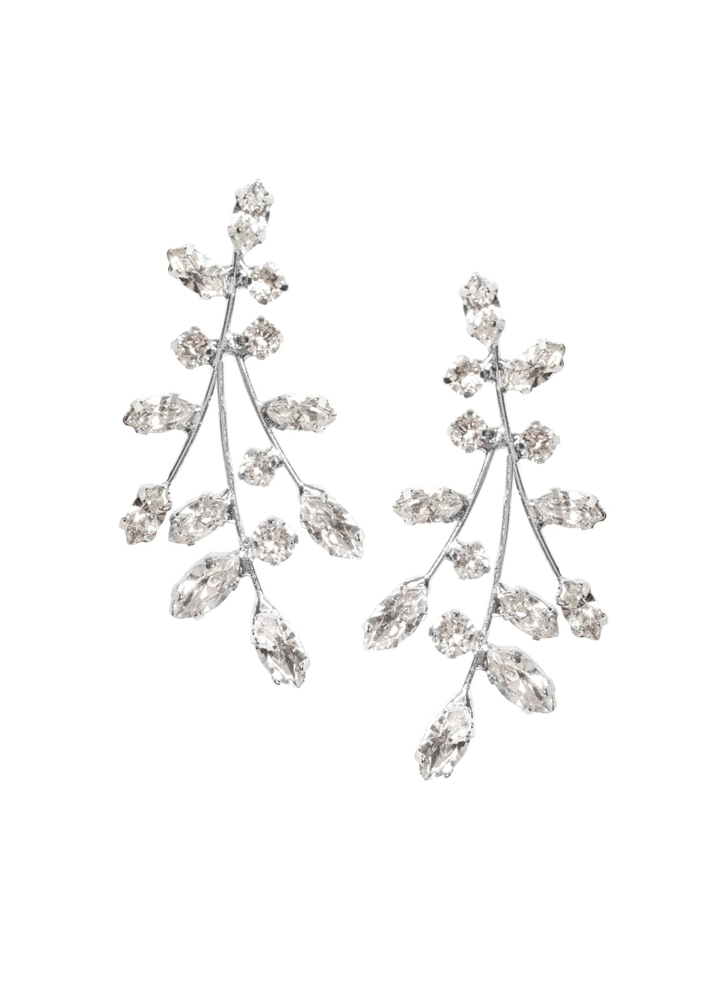 Fleur Crystal Stud Earrings - bridal Earrings - Elizabeth Bower