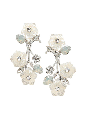 Florum Floral Drop Earrings - bridal Earrings - Elizabeth Bower