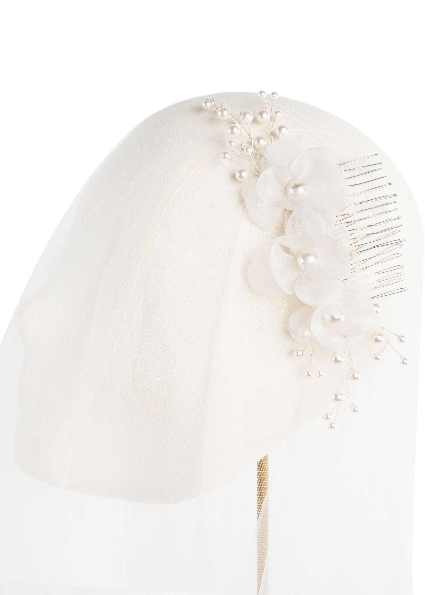 Flutter Pearl Bridal Comb - bridal comb - Elizabeth Bower