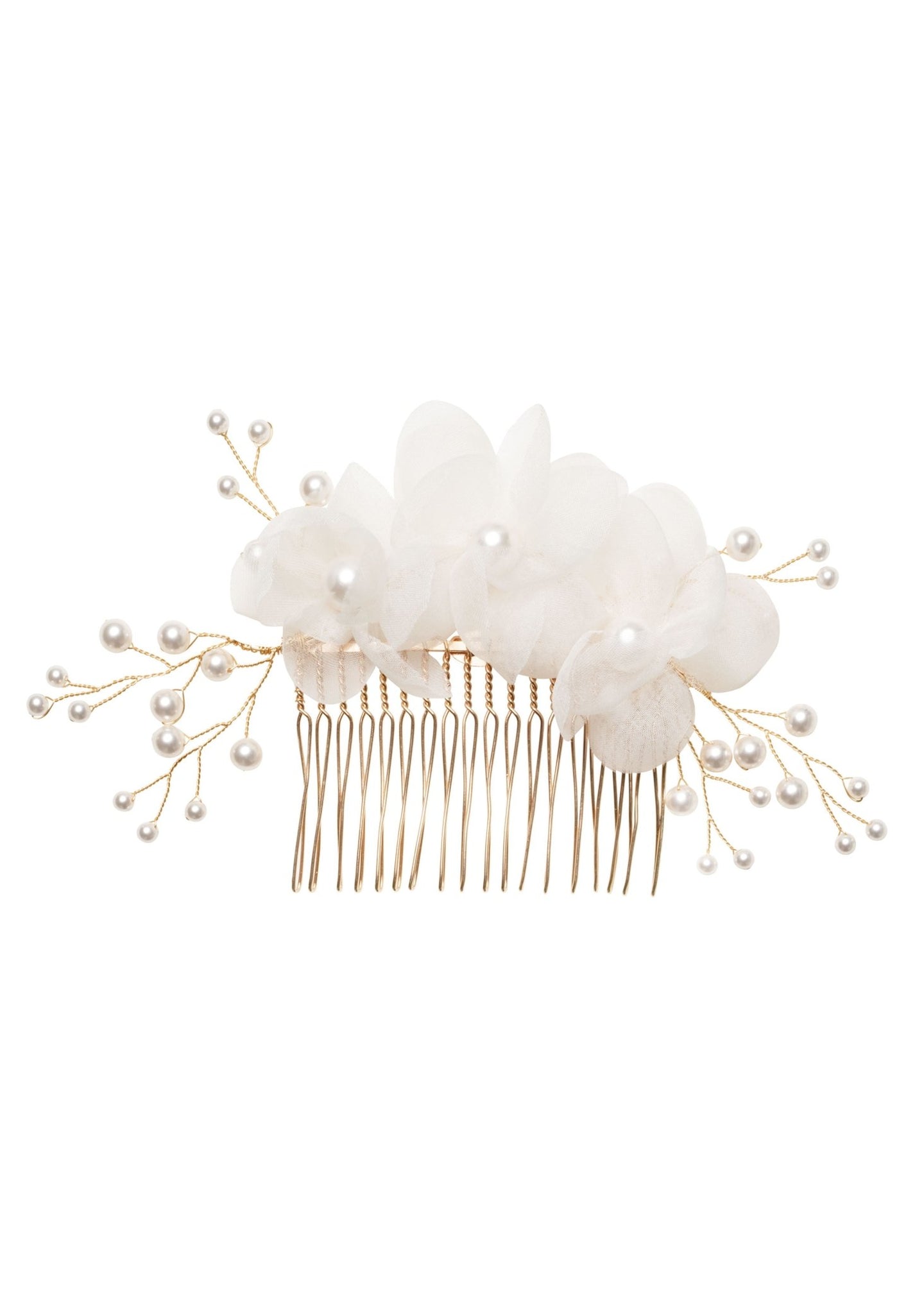 Flutter Pearl Bridal Comb - bridal comb - Elizabeth Bower