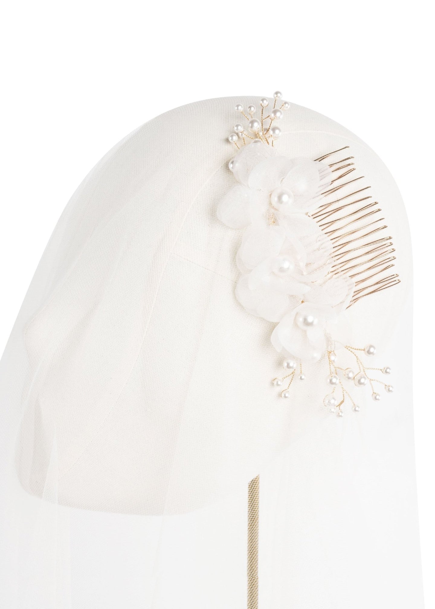 Flutter Pearl Bridal Comb - bridal comb - Elizabeth Bower