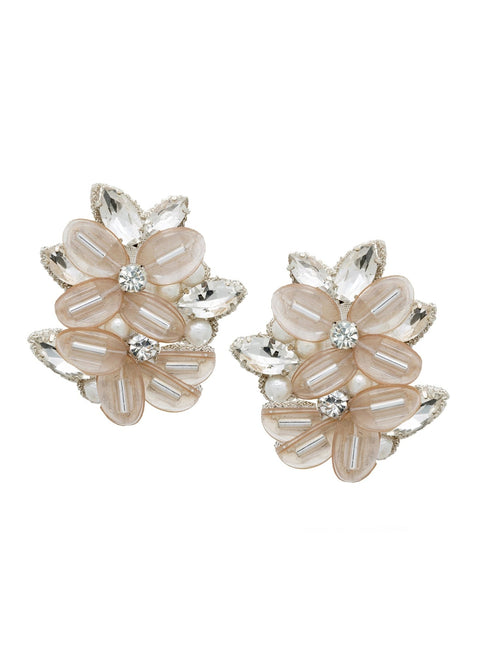 Francine Cluster Stud Earrings - bridal Earrings - Elizabeth Bower