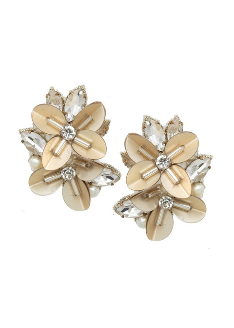 Francine Cluster Stud Earrings - bridal Earrings - Elizabeth Bower