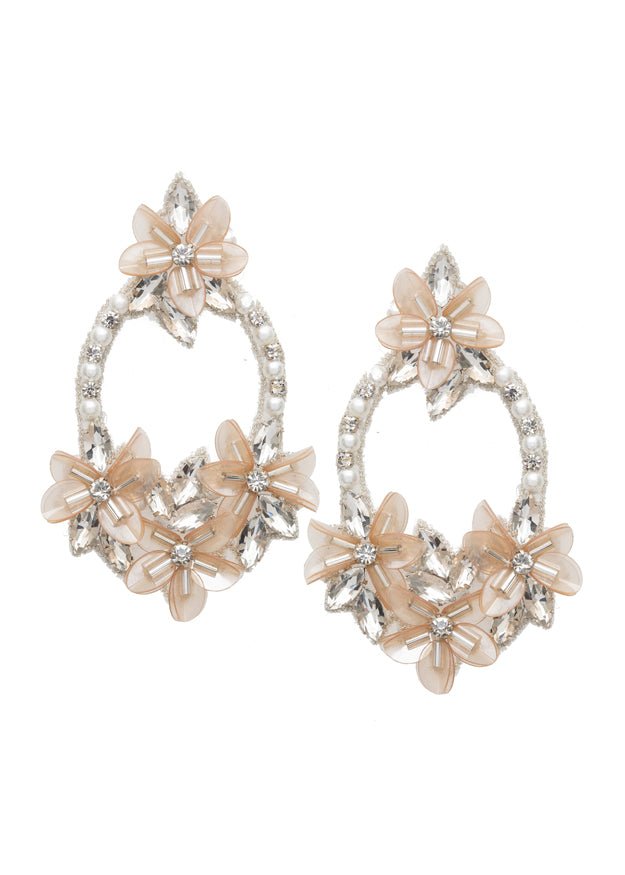 Francine Hoop - bridal Earrings - Elizabeth Bower