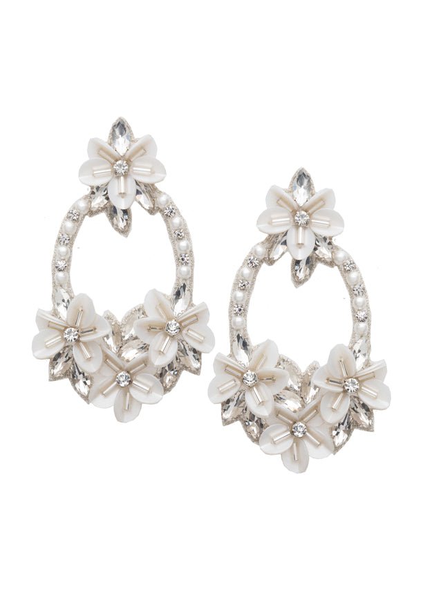 Francine Hoop - bridal Earrings - Elizabeth Bower