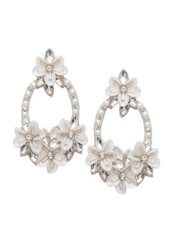 Francine Hoop - bridal Earrings - Elizabeth Bower