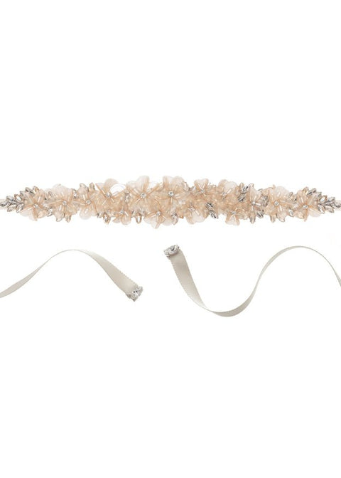 Francine Sash Long - bridal Sash - Elizabeth Bower