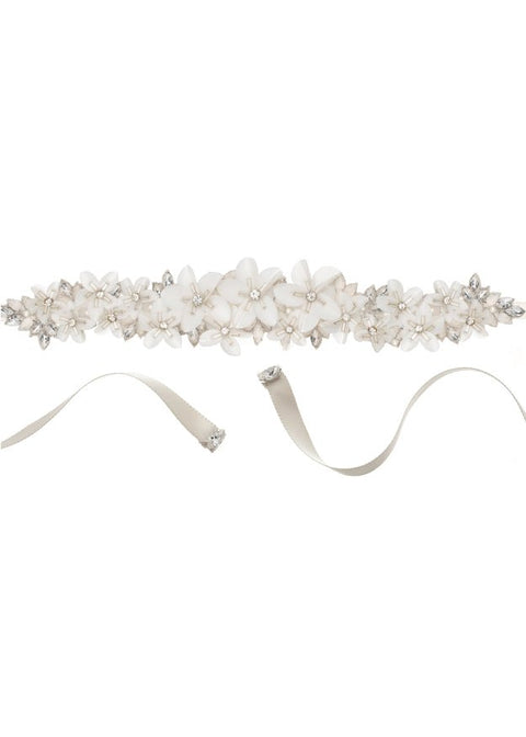 Francine Sash Long - bridal Sash - Elizabeth Bower