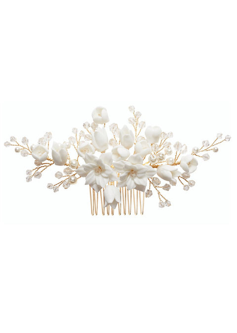 Jasmine Comb - bridal comb - Elizabeth Bower