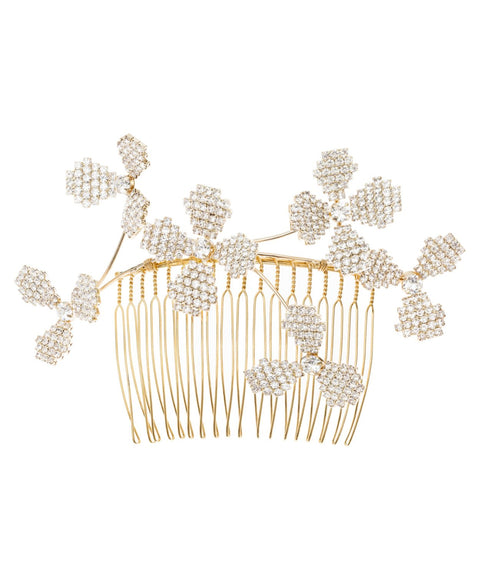 June Bud Floral crystal hair Comb - bridal comb - Elizabeth Bower