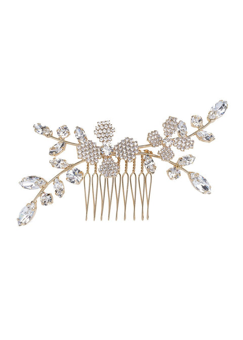 June Crystalla Mini Crystal hair Comb - bridal comb - Elizabeth Bower