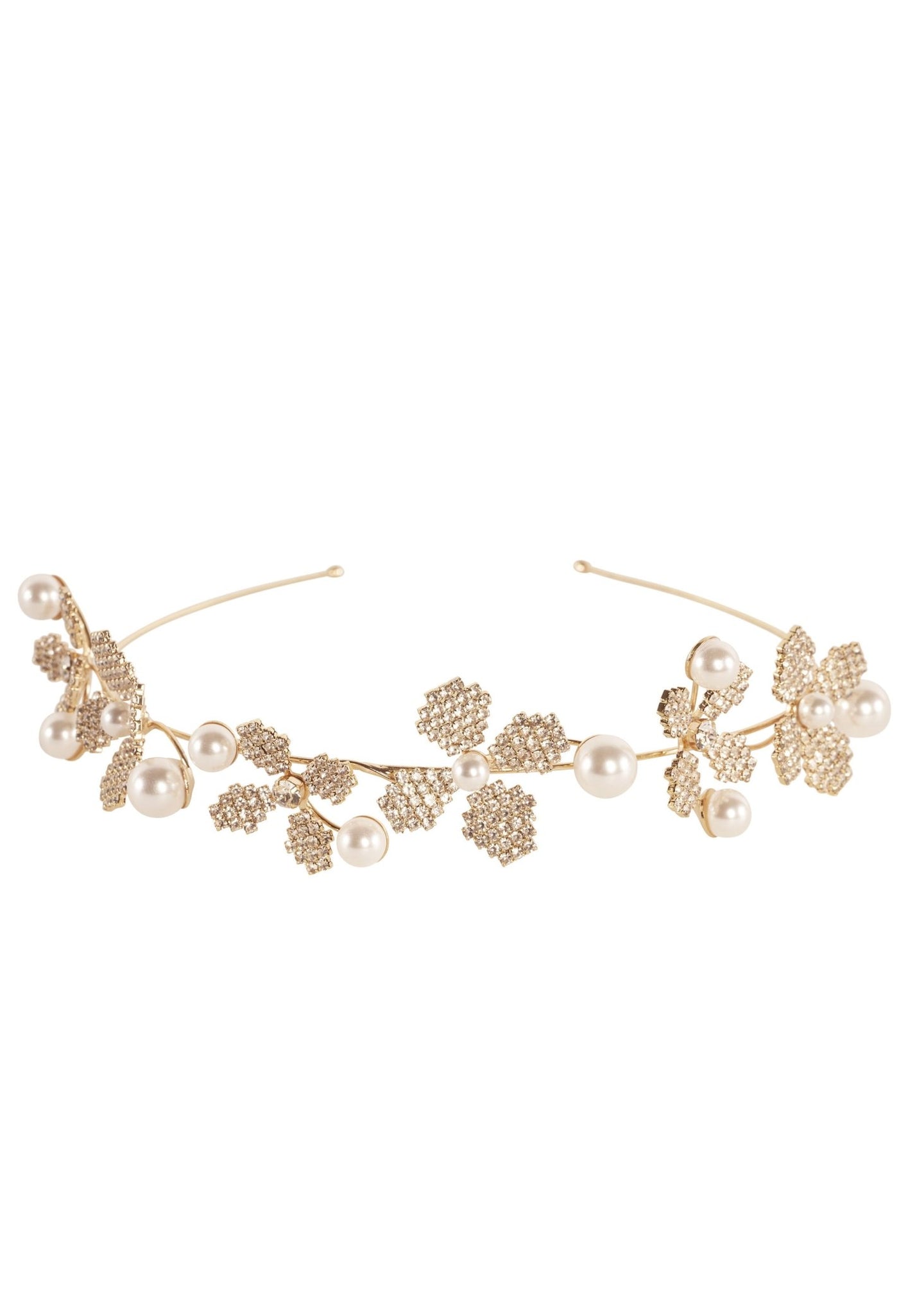 June Pearl Crystal Floral HeadbandhairbandElizabeth Bower