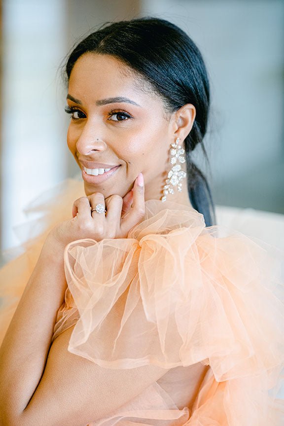 June Pearlette Chandelier - bridal Earrings - Elizabeth Bower