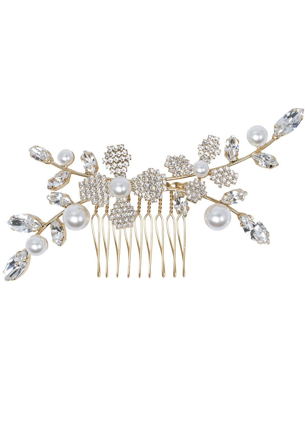 June Pearlette Mini Pearl Comb - bridal comb - Elizabeth Bower