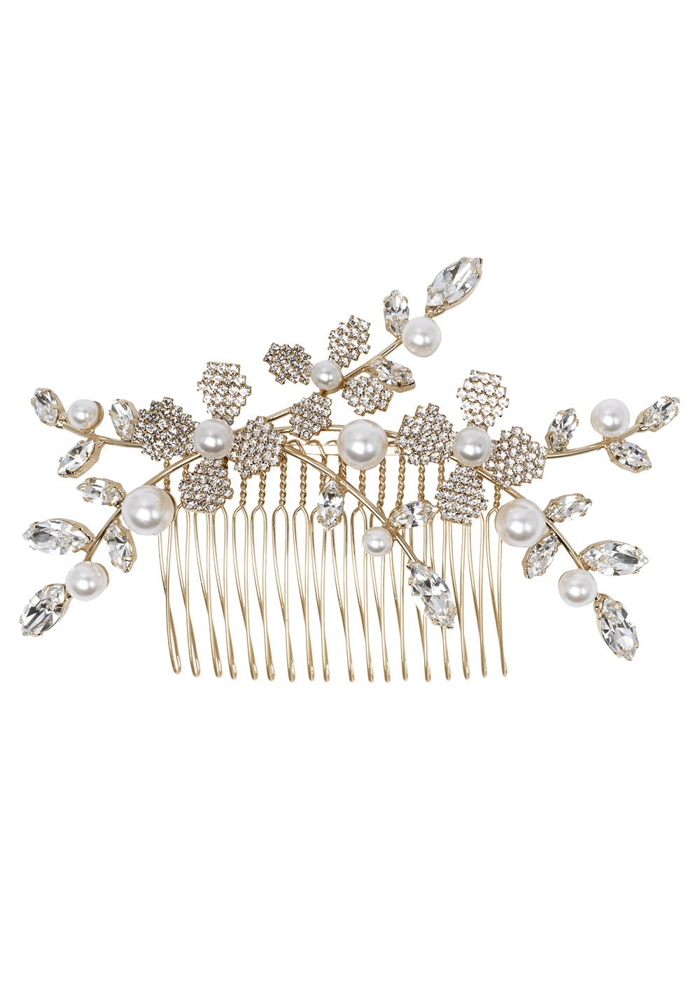 June Pearlette Pearl Bridal Comb - bridal comb - Elizabeth Bower