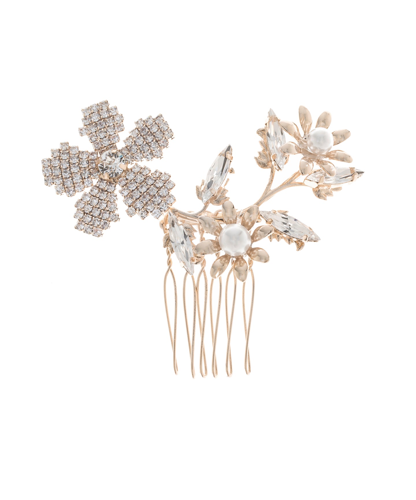 June Crystal Hair Comb Small