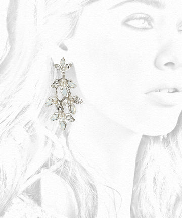 Lily Crystal Chandelier Earrings - bridal Earrings - Elizabeth Bower