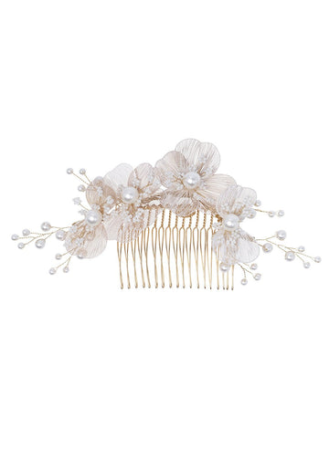 Orchid Floral Bridal Comb - bridal comb - Elizabeth Bower