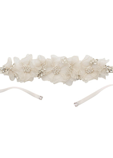 Organna Floral Bridal Sash - bridal Sash - Elizabeth Bower