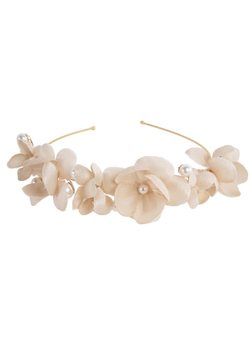 Organna Floral Pearl Hairpiece - bridal Earrings - Elizabeth Bower