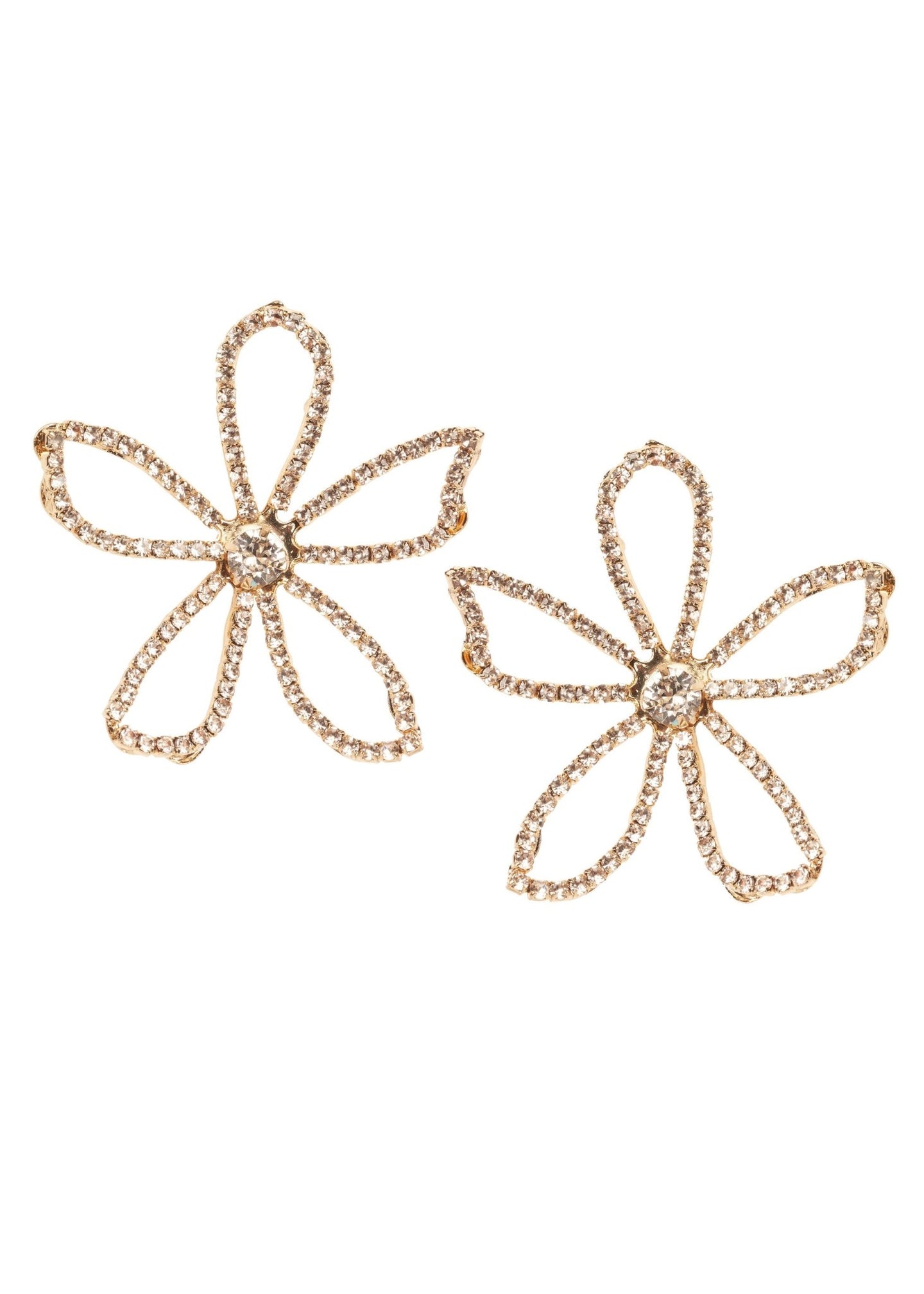 Pavet Crystal Stud Large - bridal Earrings - Elizabeth Bower