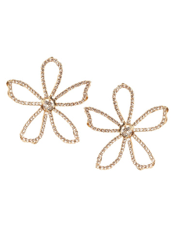 Pavet Crystal Stud Large - bridal Earrings - Elizabeth Bower