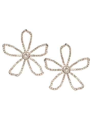 Pavet Crystal Stud Large - bridal Earrings - Elizabeth Bower