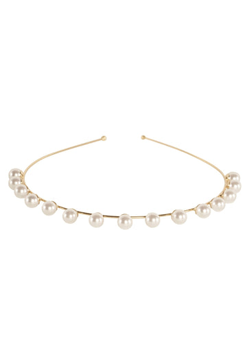 Pearlette Mini Pearl Bridal Headband - bridal Hairpiece - Elizabeth Bower