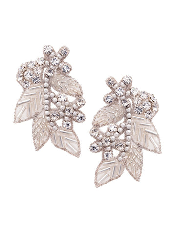 Rosa Floral Stud Earrings - bridal Earrings - Elizabeth Bower